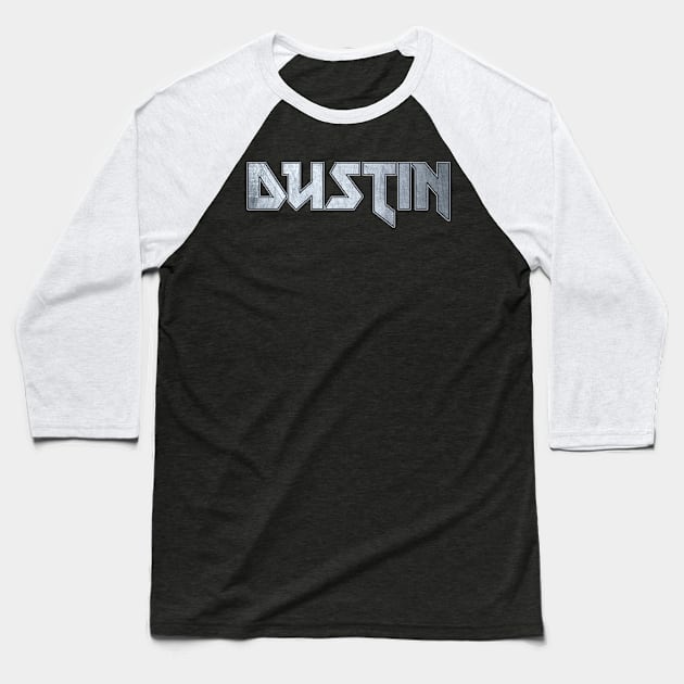 Heavy metal Dustin Baseball T-Shirt by KubikoBakhar